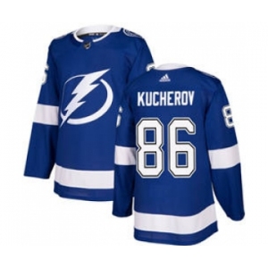Men's Tampa Bay Lightning #86 Nikita Kucherov Blue Home Stitched Hockey Jersey