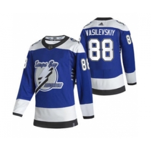 Men's Tampa Bay Lightning #88 Andrei Vasilevskiy Blue 2020-21 Reverse Retro Alternate Hockey Jersey