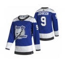 Men's Tampa Bay Lightning #9 Tyler Johnson Blue 2020-21 Reverse Retro Alternate Hockey Jersey