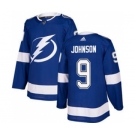 Men's Tampa Bay Lightning #9 Tyler Johnson Blue Home Stitched Hockey Jersey