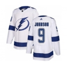 Men's Tampa Bay Lightning #9 Tyler Johnson White Road Stitched Hockey Jersey