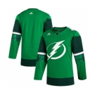 Men's Tampa Bay Lightning Blank 2020 St. Patrick's Day Stitched Hockey Jersey Green