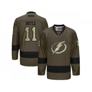 Tampa Bay Lightning #11 Brian Boyle Green Salute to Service Stitched NHL Jersey