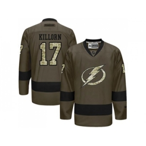 Tampa Bay Lightning #17 Alex Killorn Green Salute to Service Stitched NHL Jersey