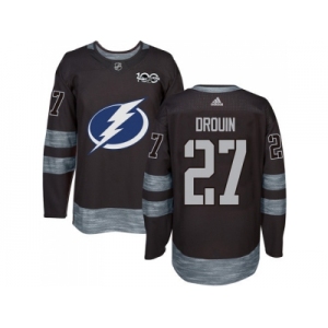 Tampa Bay Lightning #27 Jonathan Drouin Black 1917-2017 100th Anniversary Stitched NHL Jersey