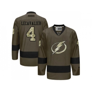 Tampa Bay Lightning #4 Vincent Lecavalier Green Salute to Service Stitched NHL Jersey