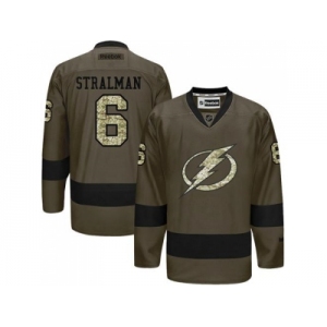 Tampa Bay Lightning #6 Anton Stralman Green Salute to Service Stitched NHL Jersey