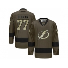 Tampa Bay Lightning #77 Victor Hedman Green Salute to Service Stitched NHL Jersey