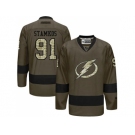 Tampa Bay Lightning #91 Steven Stamkos Green Salute to Service Stitched NHL Jersey