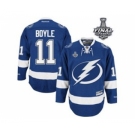 nhl jerseys tampa bay lightning #11 boyle blue[2015 stanley cup]