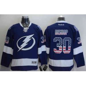 nhl jerseys tampa bay lightning #30 bishop blue[national flag version]