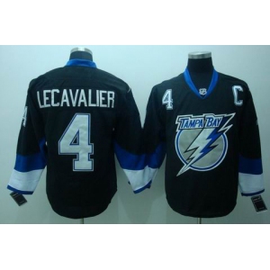 nhl tampa bay lightning #4 vincent lecavalier black