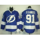 nhl tampa bay lightning #91 stamkos blue