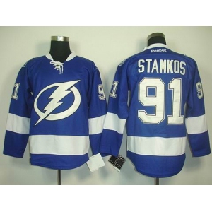 nhl tampa bay lightning #91 stamkos blue