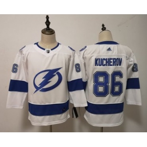 Lightning #86 Nikita Kucherov White Women Adidas Jersey
