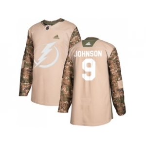Youth Adidas Tampa Bay Lightning #9 Tyler Johnson Camo Authentic 2017 Veterans Day Stitched NHL Jersey