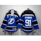 youth nhl jerseys tampa bay lightning #91 stamkos blue-black[pullover hooded sweatshirt][patch A]