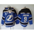 nhl jerseys tampa bay lightning #9 johnson blue-black[pullover hooded sweatshirt][johnson]