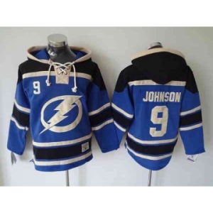 nhl jerseys tampa bay lightning #9 johnson blue-black[pullover hooded sweatshirt][johnson]