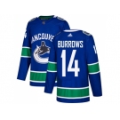 Adidas Vancouver Canucks #14 Alex Burrows Blue Home Authentic Stitched NHL Jersey