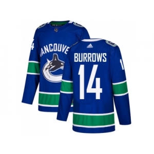 Adidas Vancouver Canucks #14 Alex Burrows Blue Home Authentic Stitched NHL Jersey