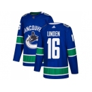 Adidas Vancouver Canucks #16 Trevor Linden Blue Home Authentic Stitched NHL Jersey