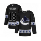 Adidas Vancouver Canucks #18 Jake Virtanen Authentic Black Team Logo Fashion NHL Jersey