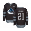 Adidas Vancouver Canucks #21 Antoine Roussel Authentic Black 1917-2017 100th Anniversary NHL Jersey