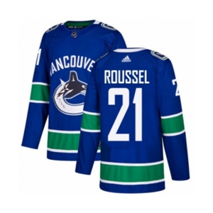 Adidas Vancouver Canucks #21 Antoine Roussel Authentic Blue Home NHL Jersey