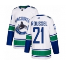 Adidas Vancouver Canucks #21 Antoine Roussel Authentic White Away NHL Jersey