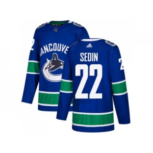 Adidas Vancouver Canucks #22 Daniel Sedin Blue Home Authentic Stitched NHL Jersey