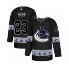 Adidas Vancouver Canucks #23 Alexander Edler Authentic Black Team Logo Fashion NHL Jersey