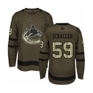 Adidas Vancouver Canucks #59 Tim Schaller Authentic Green Salute to Service NHL Jersey