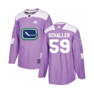 Adidas Vancouver Canucks #59 Tim Schaller Authentic Purple Fights Cancer Practice NHL Jersey