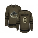 Adidas Vancouver Canucks #8 Igor Larionov Green Salute to Service Stitched NHL Jersey