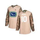 Men Adidas Vancouver Canucks #10 Pavel Bure Camo Authentic 2017 Veterans Day Stitched NHL Jersey