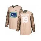 Men Adidas Vancouver Canucks #19 Markus Naslund Camo Authentic 2017 Veterans Day Stitched NHL Jersey