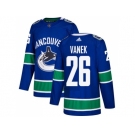 Men Adidas Vancouver Canucks #26 Thomas Vanek Blue Home Authentic Stitched NHL Jersey