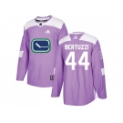 Men Adidas Vancouver Canucks #44 Todd Bertuzzi Purple Authentic Fights Cancer Stitched NHL Jersey