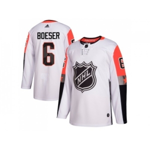 Men Adidas Vancouver Canucks #6 Brock Boeser White 2018 All-Star Pacific Division Authentic Stitched NHL Jersey