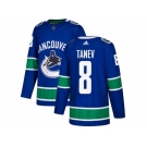 Men Adidas Vancouver Canucks #8 Christopher Tanev Blue Home Authentic Stitched NHL Jersey