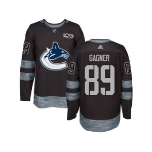 Men Adidas Vancouver Canucks #89 Sam Gagner Black 1917-2017 100th Anniversary Stitched NHL Jersey