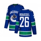 Men's Canucks #26 Antoine Roussel Blue Home Stitched Hockey Jersey