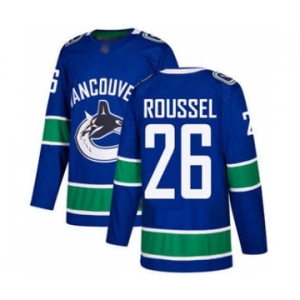 Men's Canucks #26 Antoine Roussel Blue Home Stitched Hockey Jersey