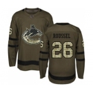 Men's Canucks #26 Antoine Roussel Green Salute to Service Stitched Hockey Jersey