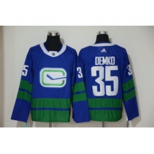 Men's Canucks #40 Elias Pettersson Blue Alternate Authentic Stitched Hockey Jersey