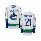 Men's Reebok Vancouver Canucks #21 Loui Eriksson Authentic White Away NHL Jersey