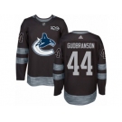 Men's Reebok Vancouver Canucks #44 Erik Gudbranson Authentic Black 1917-2017 100th Anniversary NHL Jersey