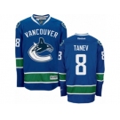 Men's Reebok Vancouver Canucks #8 Christopher Tanev Authentic Navy Blue Home NHL Jersey