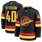 Men's Vancouver Canucks #40 Elias Pettersson Black 2024-25 Alternate Stitched Hockey Jersey